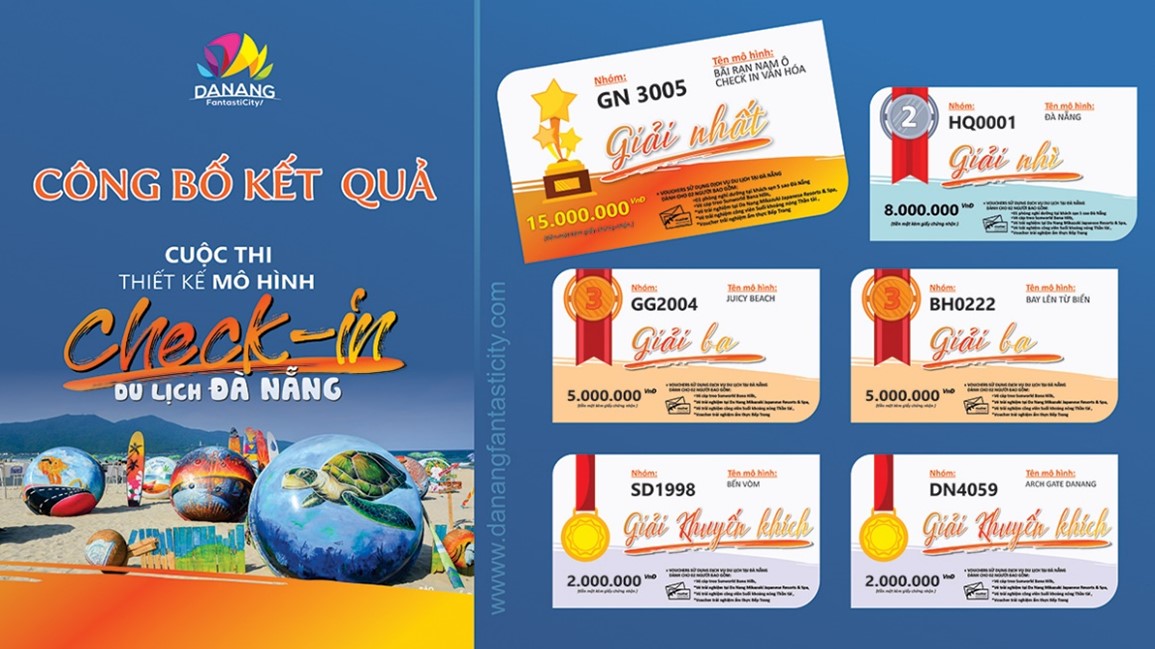 Students of University of Science and Technology - UD won the first prize in the “Da Nang check-in model design contest"