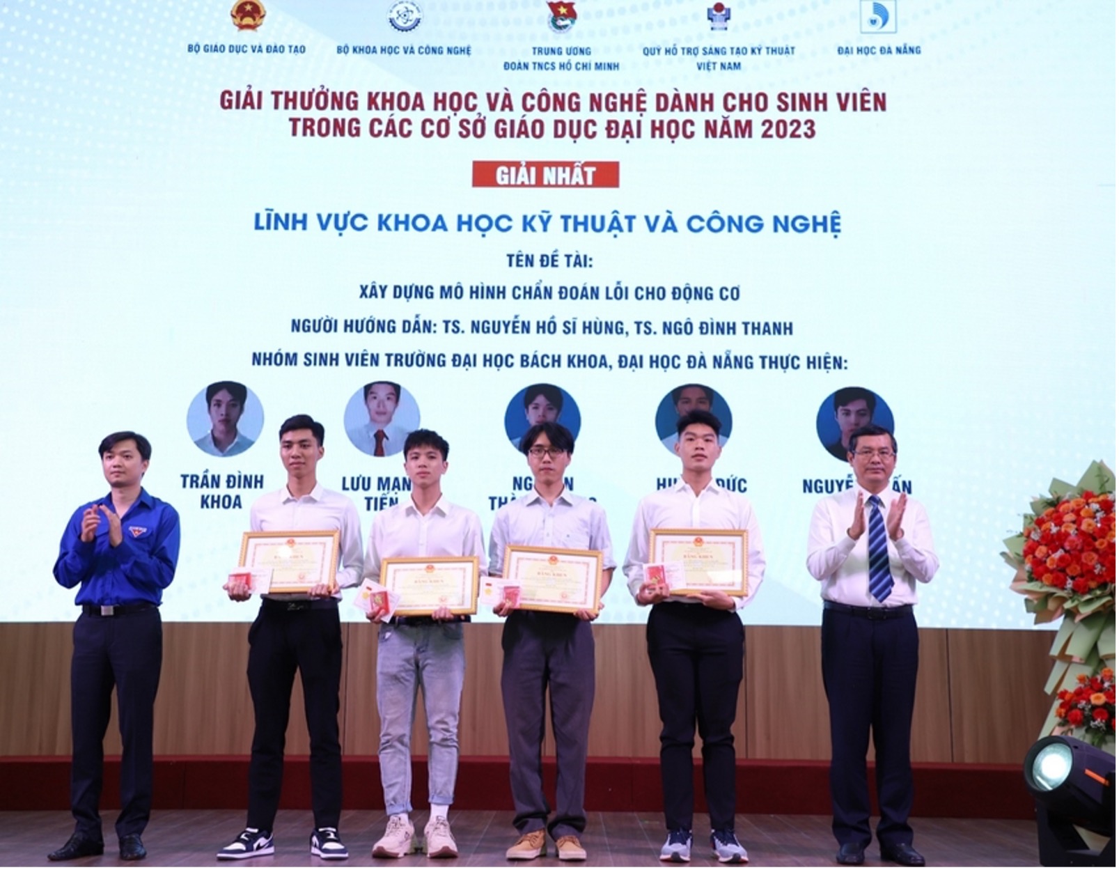UD-DUT students won 01 First prize, 01 Second prize - Science and Technology Award for students of higher education institutions in 2023